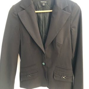 Bebe  2 button black blazer Sz 8